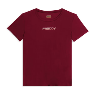 T-shirt tecnica con spacchi laterali e fit regolare