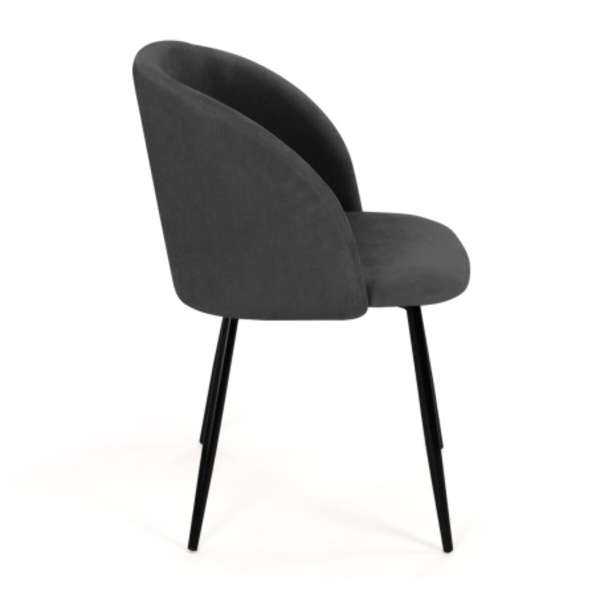 Chaises Nina en velours et pieds noirs