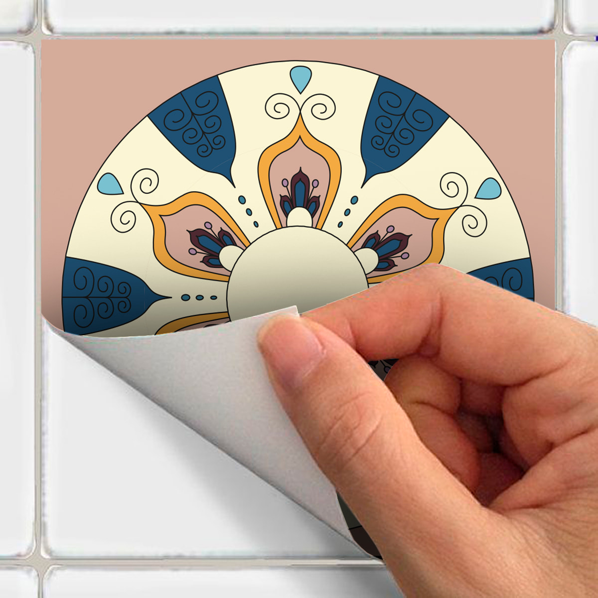 Stickers muraux - Sticker Mural Carrelage adhésif Cuisine Salle de Bain - 12 STICKERS CARRELAGES AZULEJOS CARMELO