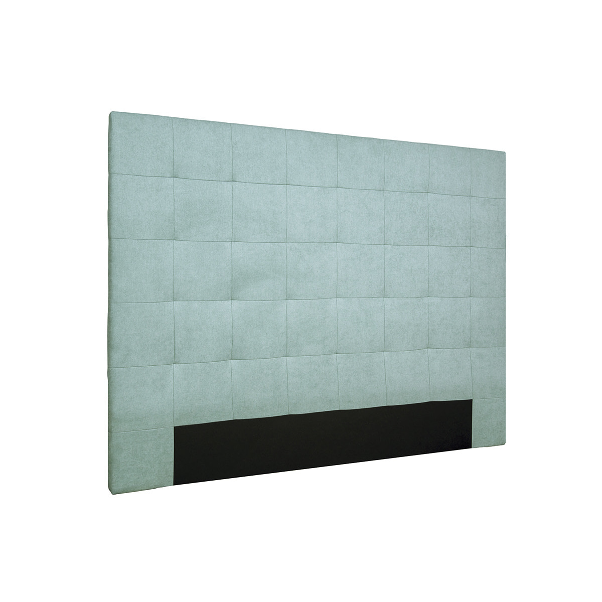 Tête de lit capitonnée en tissu effet velours vert lagon L160 cm HALCIONA