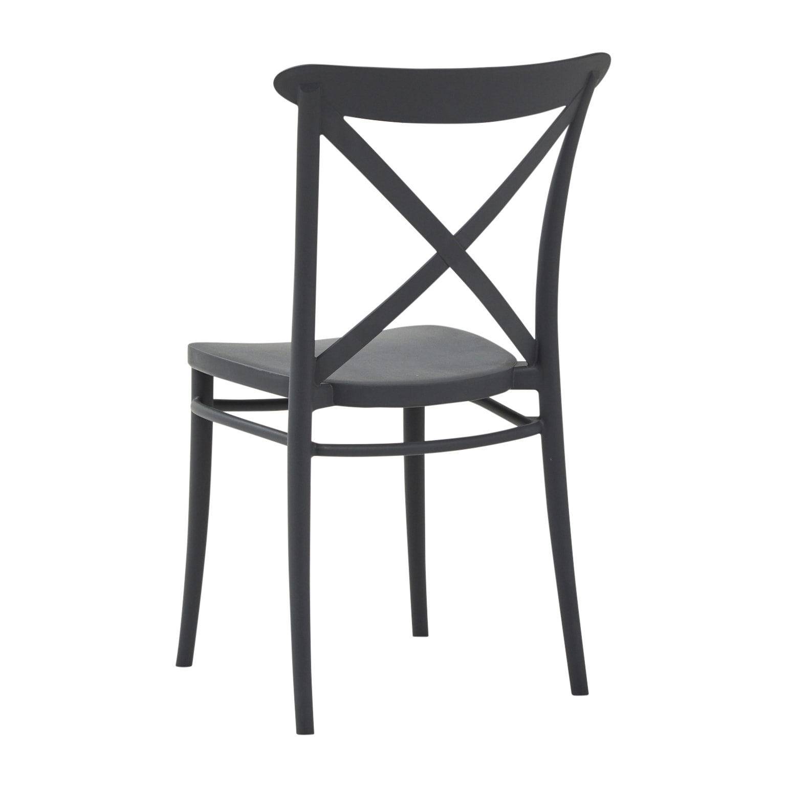 Set 2 sedie impilabili in polipropilene colore antracite