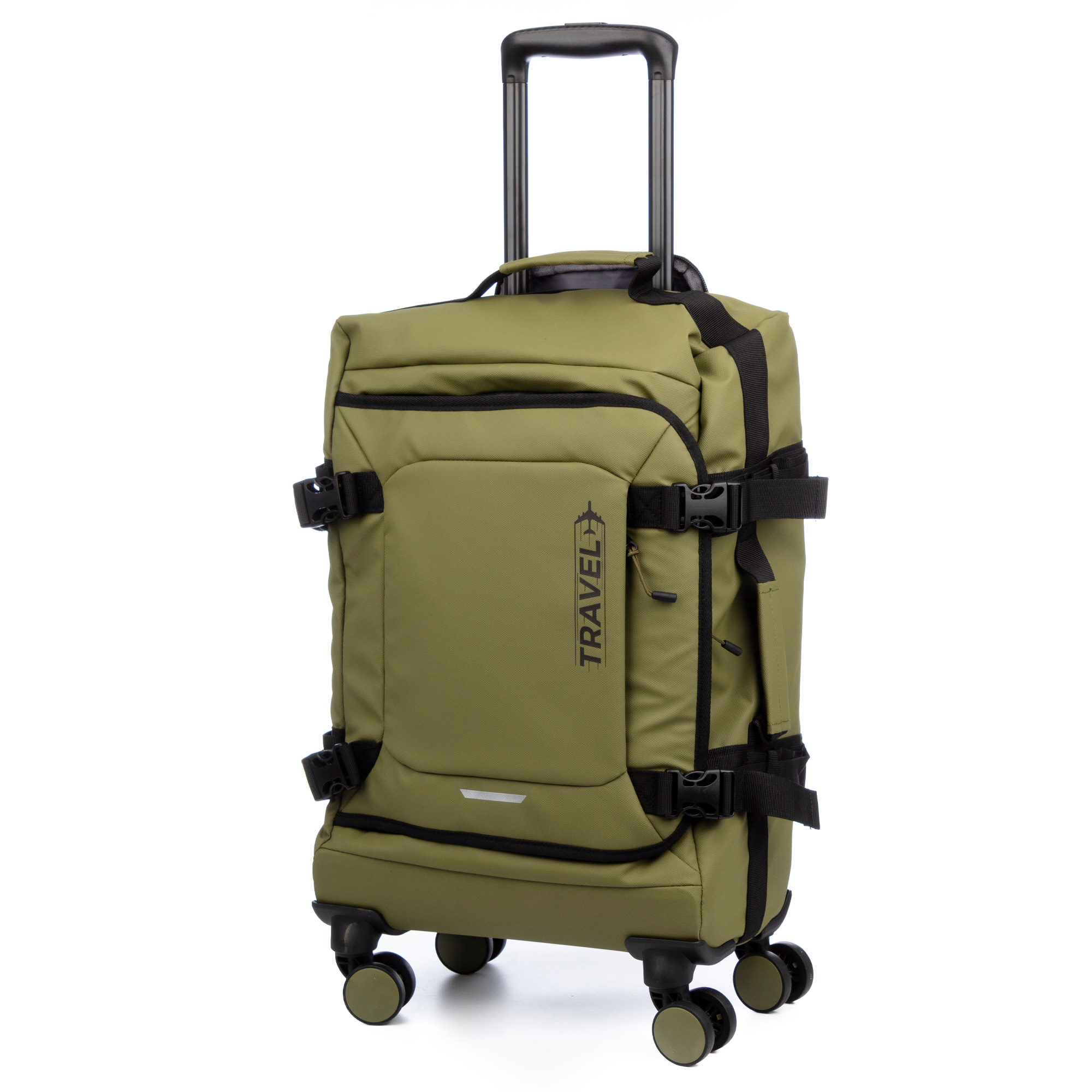 Set di 3 valigie flessibili in tessuto idrorepellente, riflettenti e ad alta durata.