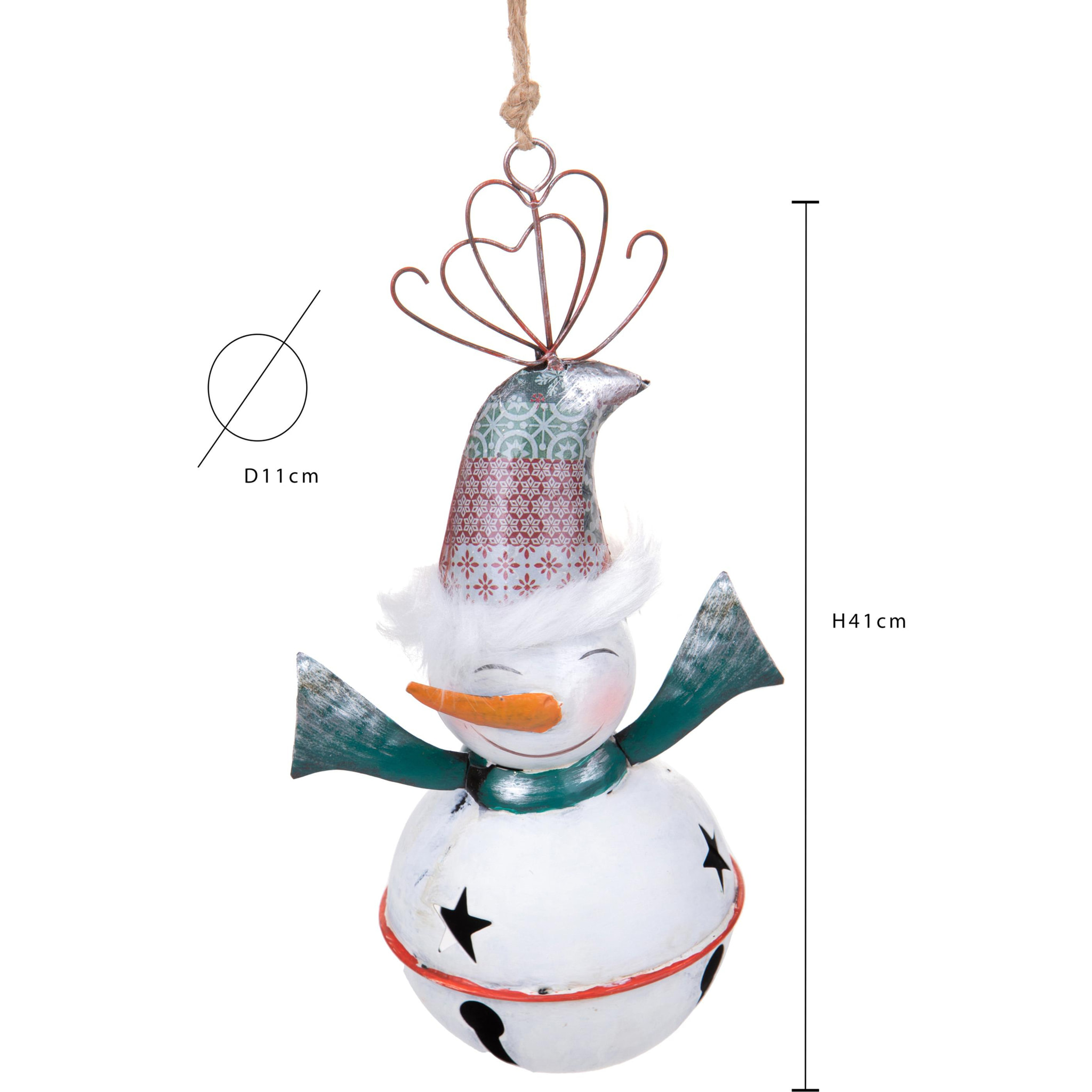 Sfera D.11 Cm con Pupazzo Neve - Pezzi 1 - Colore:Multicolore - Bianchi Dino - -