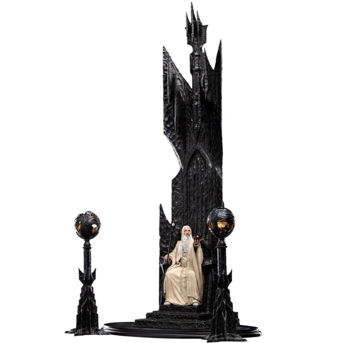 The Il Signore Degli Anelli Statua 1/6 Saruman The White On Throne 110 Cm Weta Workshop