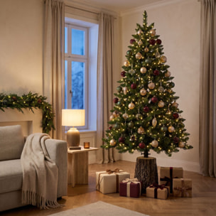 Base decorativa a tronco per albero di Natale in magnesio e ferro - Marrone