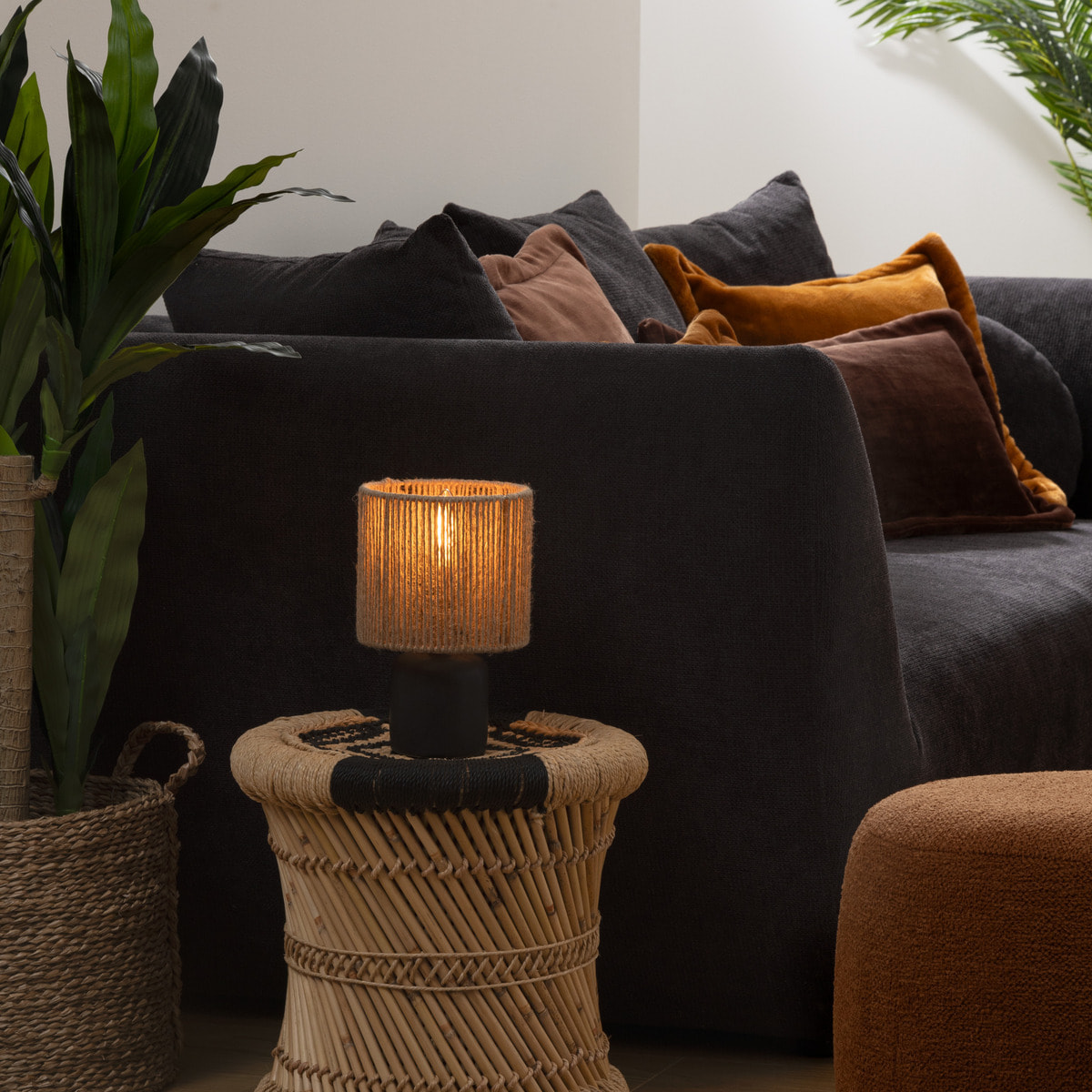 Lampe à poser Koby noir H24cm