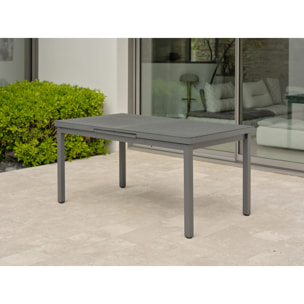 DANIA - Table en alu et spraystone avec rallonge automatiquee