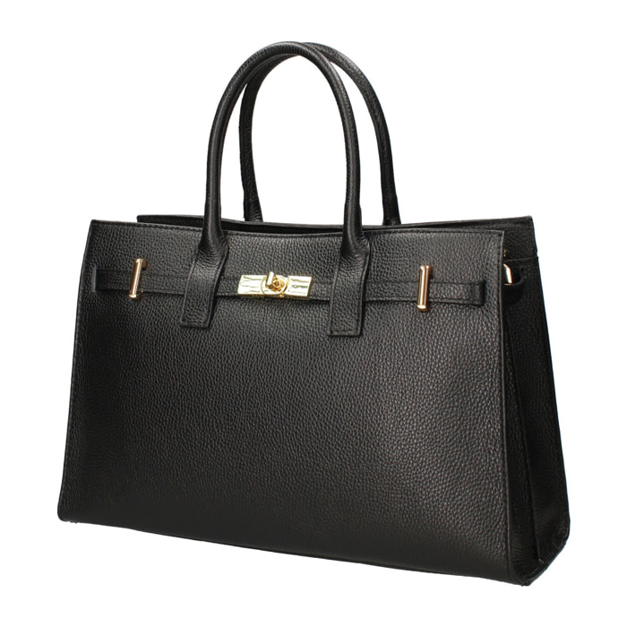 Borsa a mano da donna Made in Italy - Modello Zelia Ultra - 100% pelle - 37.5 x 24.0 x 14.0 cm