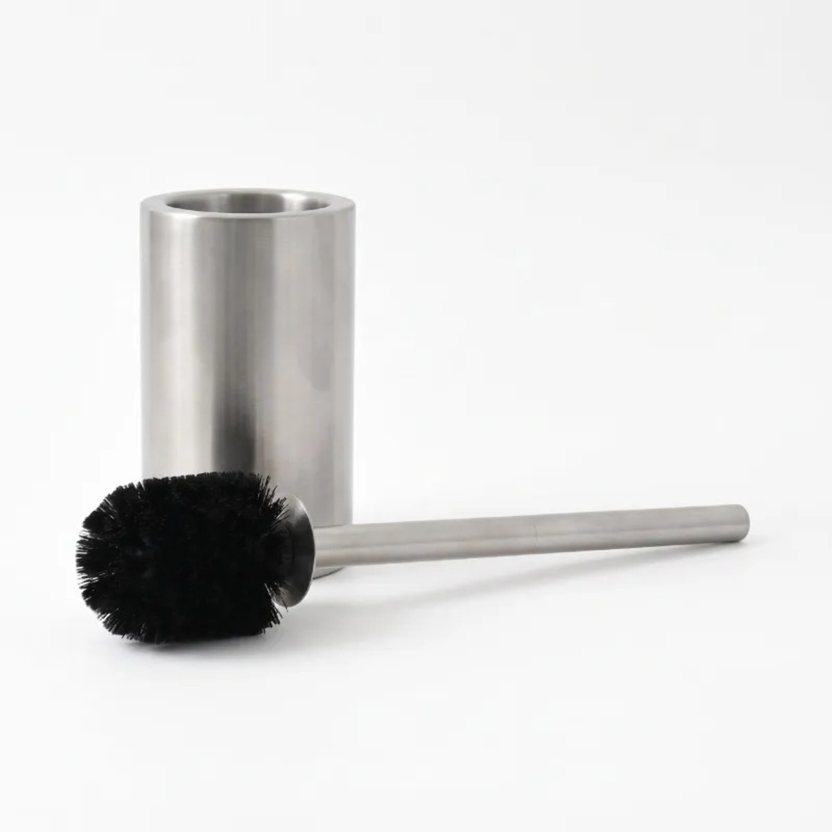 Brosse wc avec support Céramique TUBE-MATT Argent mat Spirella