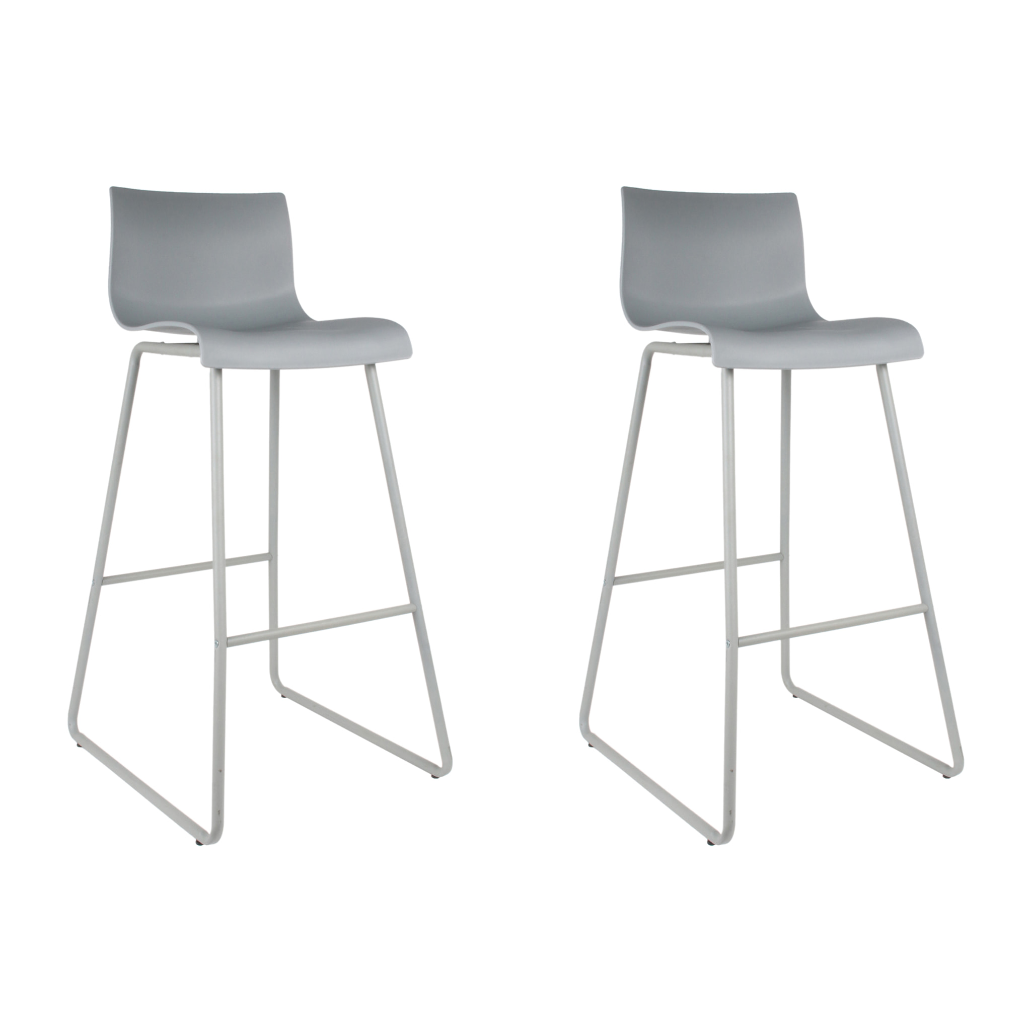 Chaise De Bar Novaei Gris - Lot De 2