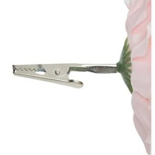 Décoration de sapin dahlia neige rose 12cm