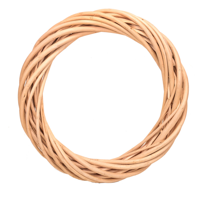 Coroncina Chiara Di Rattan. Larghezza 6,5 Cm - Pezzi 24 - 6,5X1,5X6,5cm - Colore: beige - Bianchi Dino - Corone