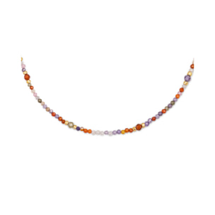 Collana Crystal Summer in Acciaio Placcato Oro