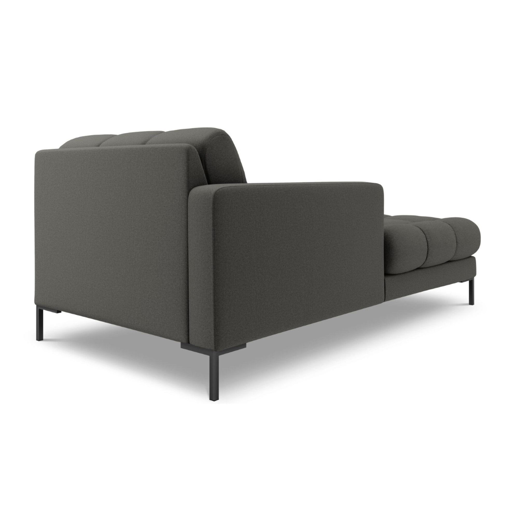Méridienne gauche "Bali" en tissu structurel gris foncé