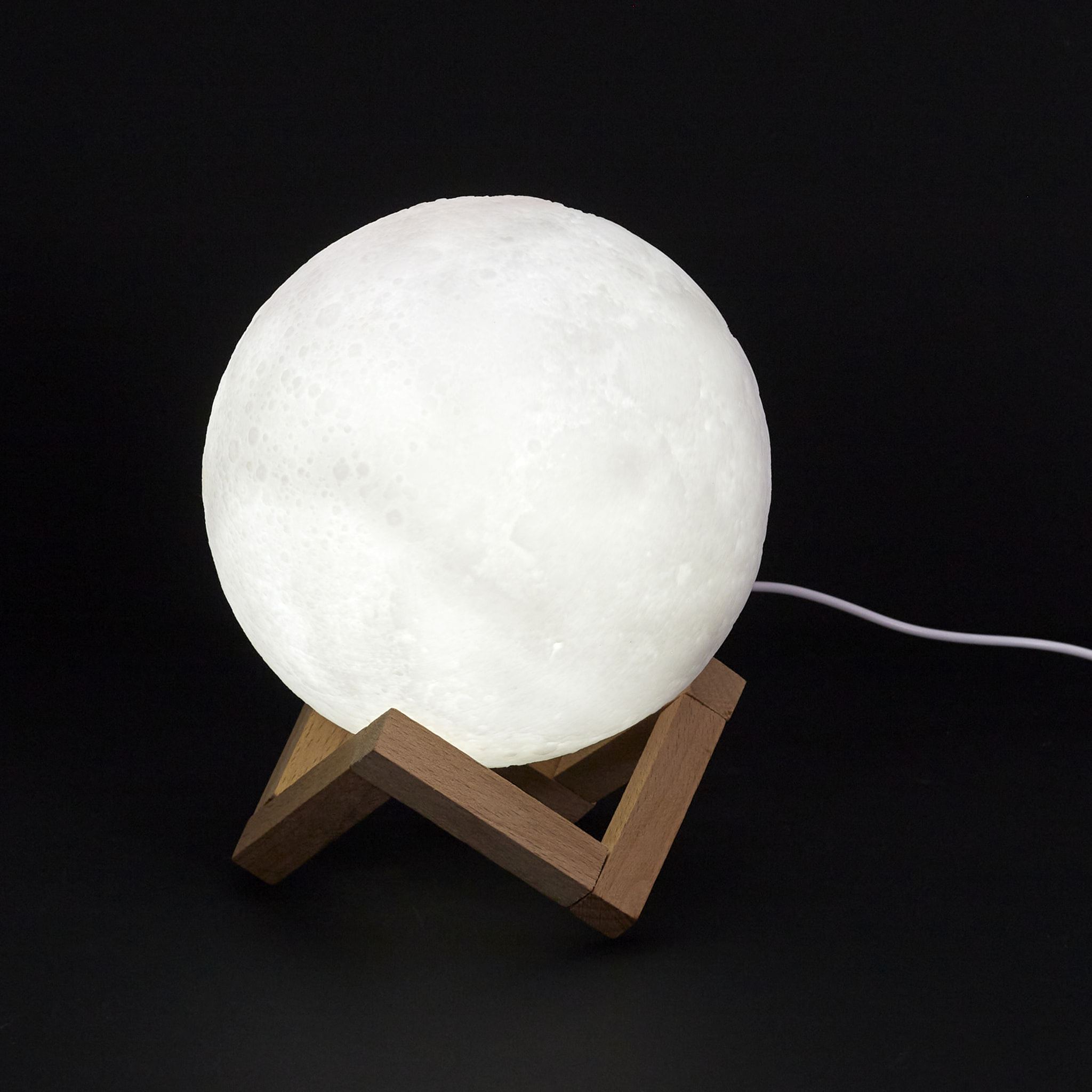 Lampe Tactile Lune Ronde 3d D15cm