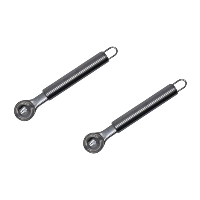 Set de 2 ustensiles de cuisine cuillère à melon en inox Fackelmann Elemental