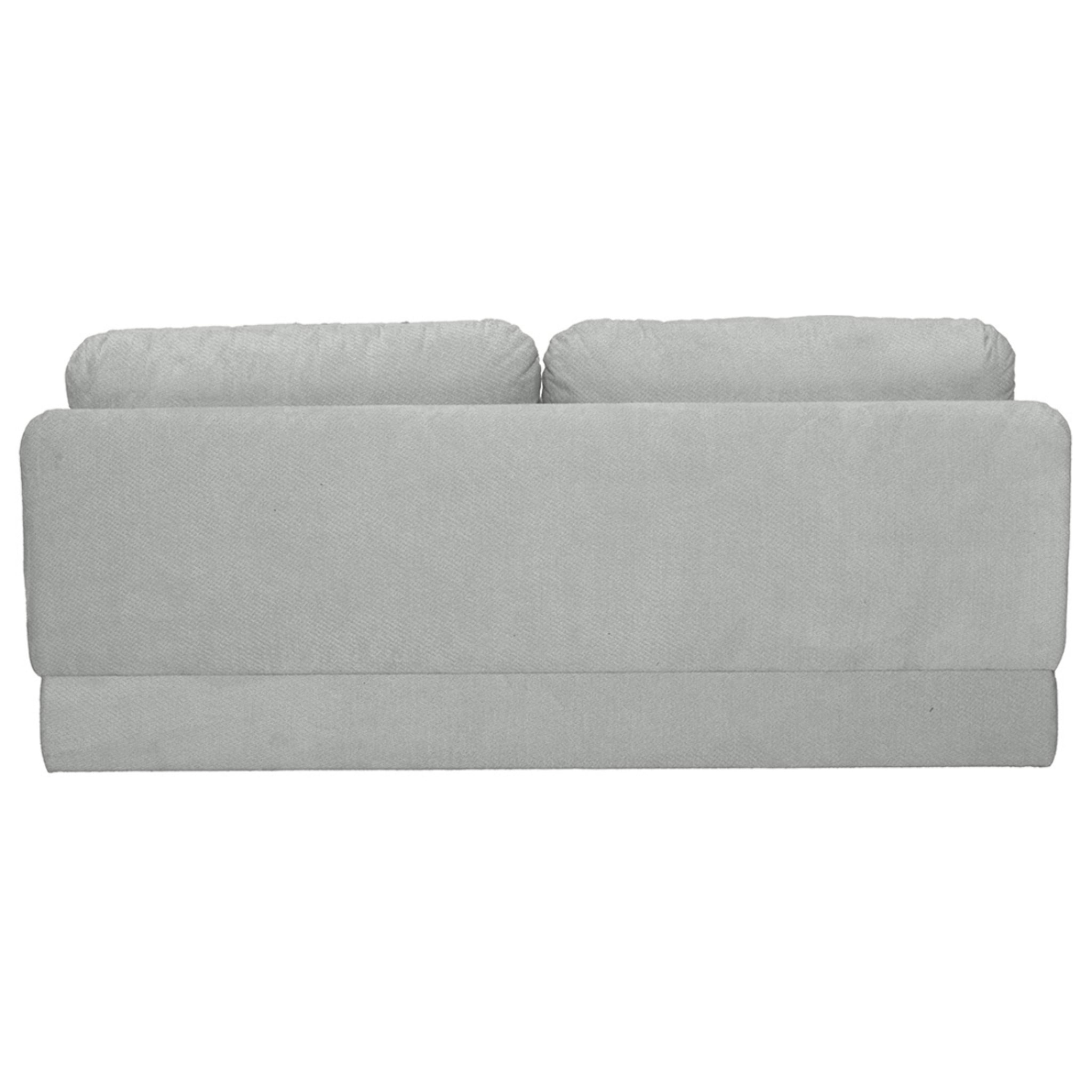 Ysal - canapé 3 places convertible déplimousse en velours texturé - Gris clair