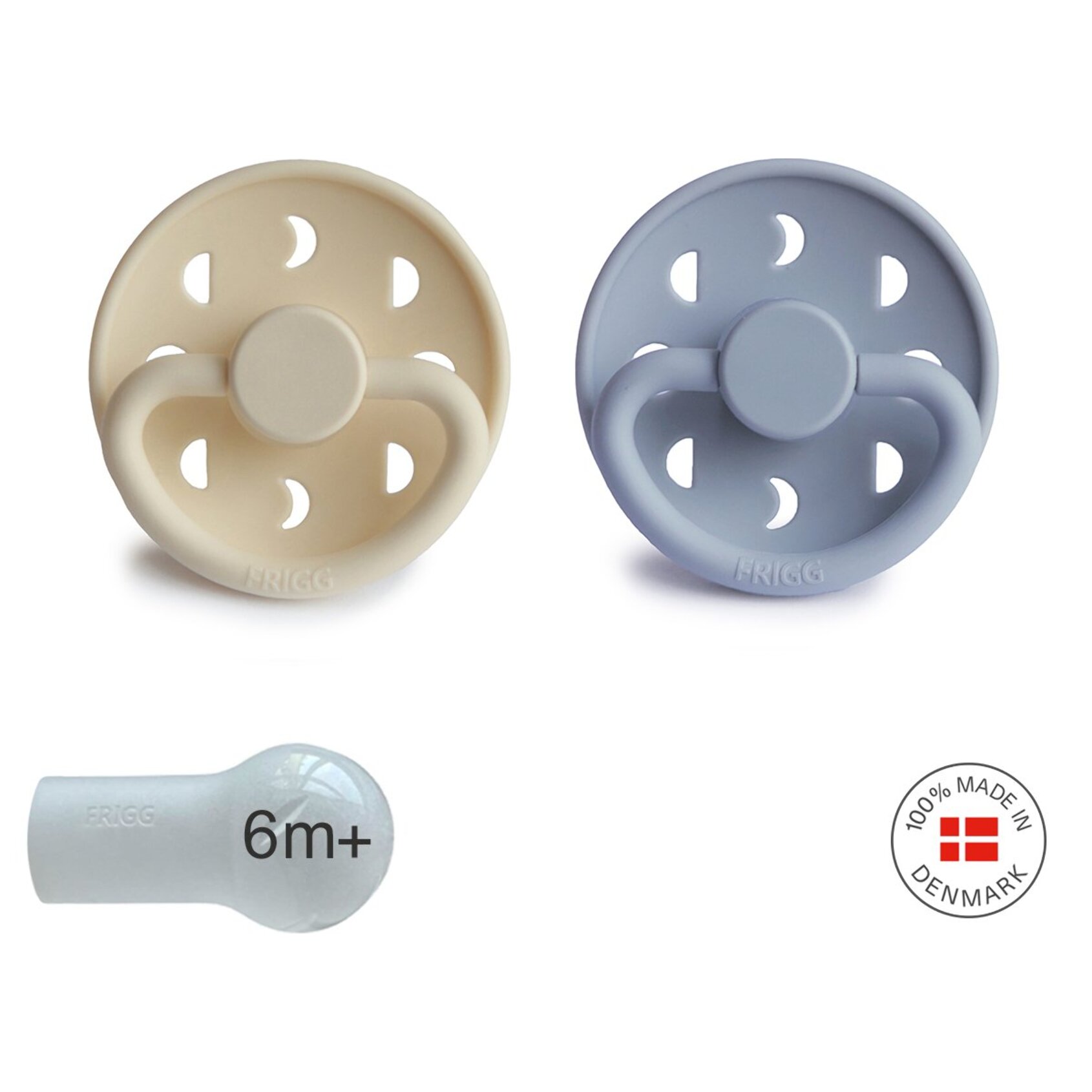 Frigg Pack 2 Chupetes Block Silicona Moon Phase