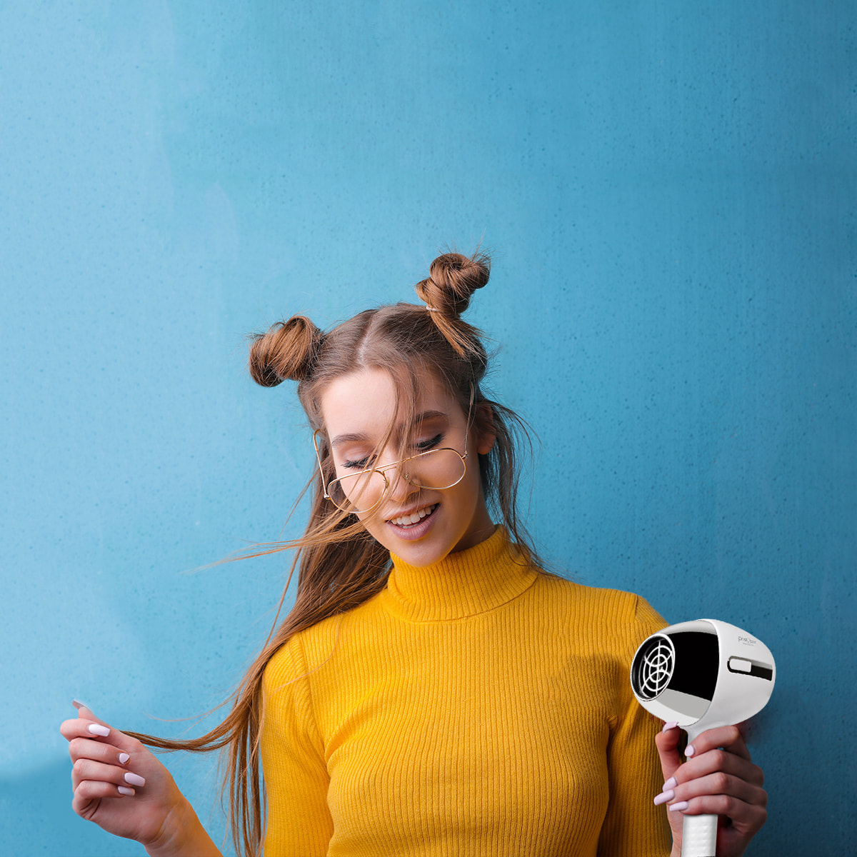 Sèche-cheveux Compact Sans Radiation - Blanc - 1400 W