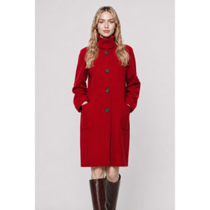 Kocca - Cappotto da donna in lana con collo alto e bottoni Donna