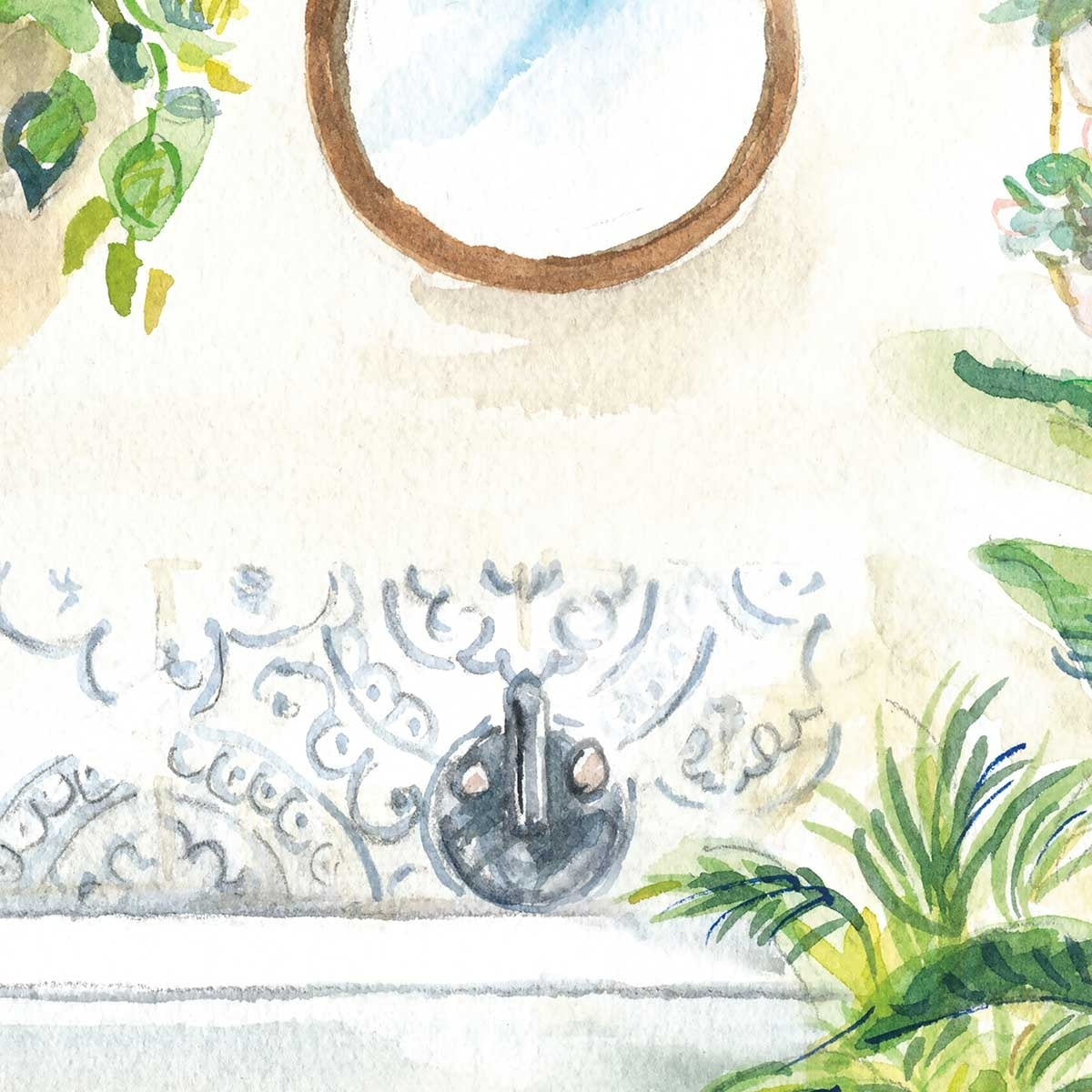 Tableau deco Baignoire tropicale Tableau alu Dibond