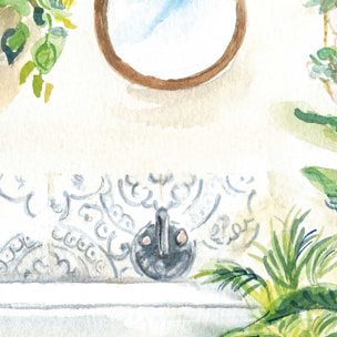 Tableau deco Baignoire tropicale Tableau alu Dibond