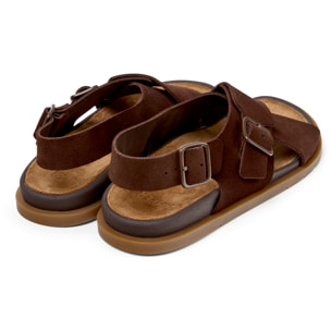 Sandalias - CAMPER Lluc Sandal - Marron - Cuero de gamuza