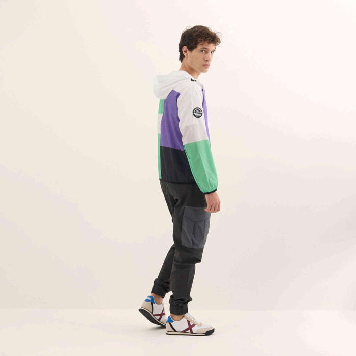 Chaqueta Cortavientos Ultraligera Estampado Geométrico Multicolor STREETWEAR WINDBRAKER MOSAIC