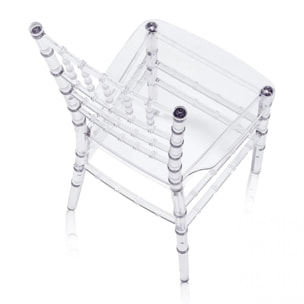 Pack 4 sillas de comedor Tyra Transparente