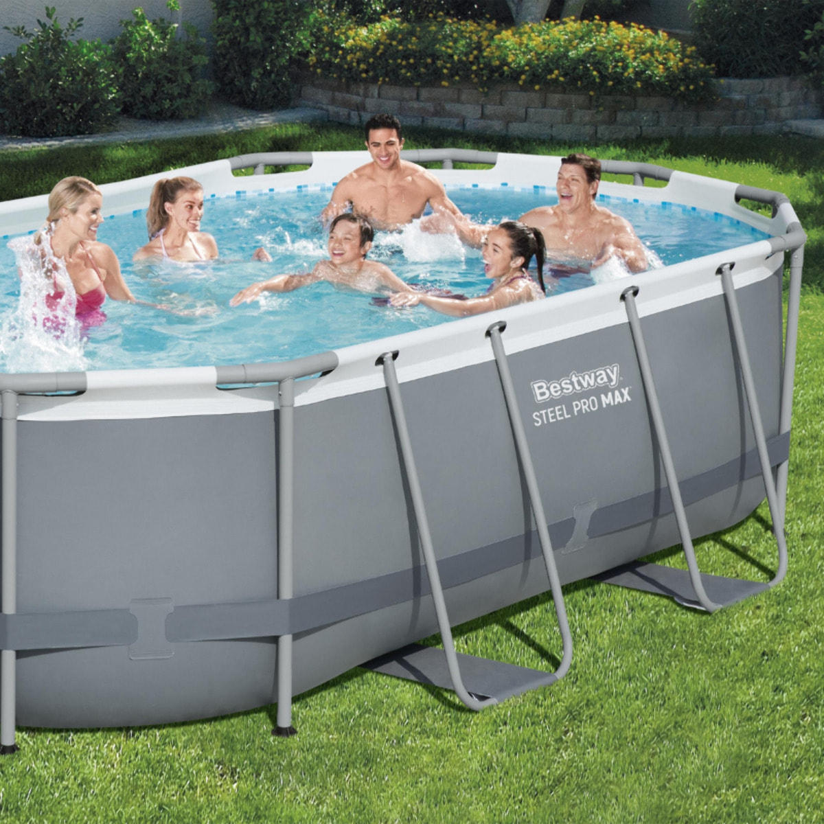 Bestway Piscine hors sol - Ovale - Steel Pro Max - 427 x 250 x 100 cm