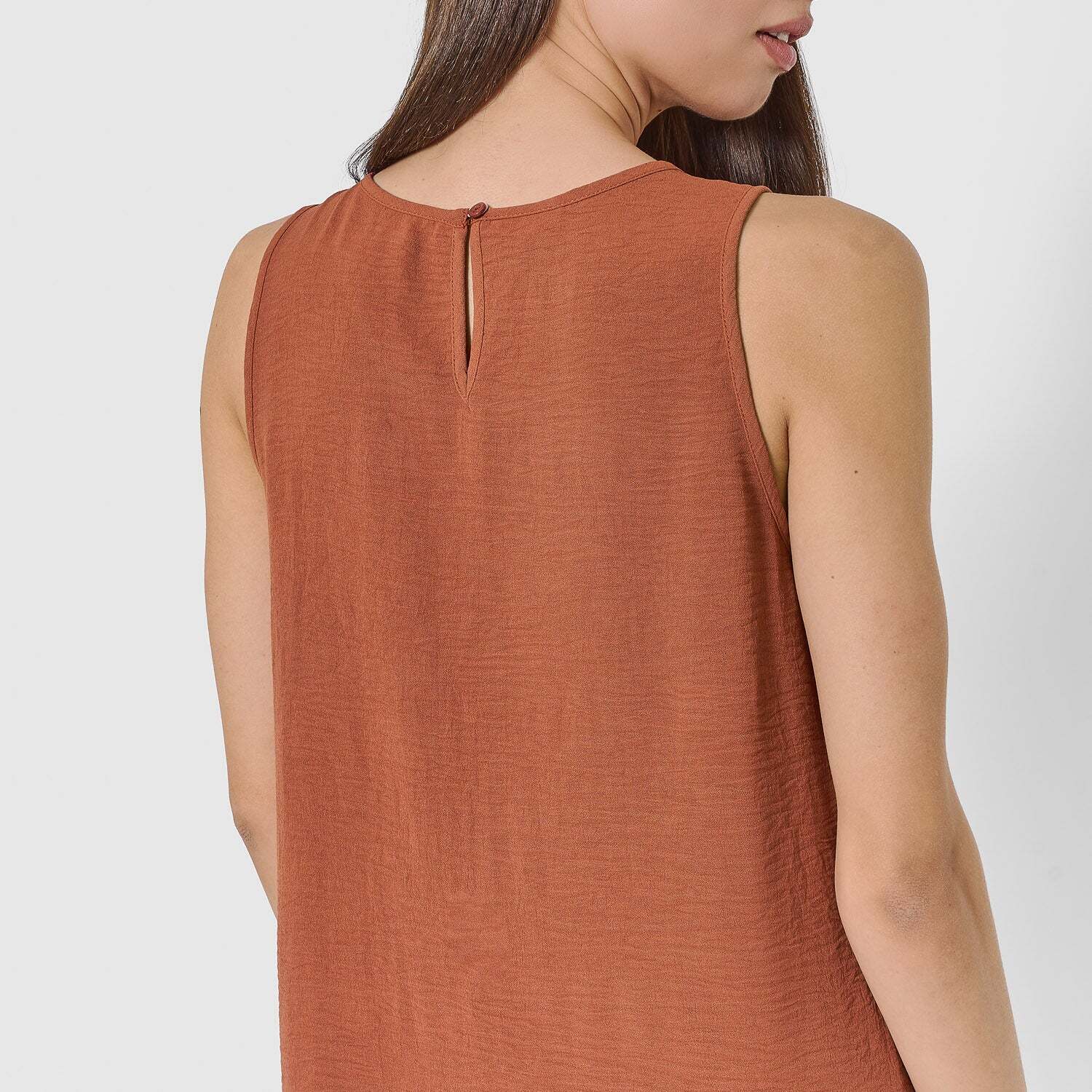 Vestido corto tirantes bambula liso
