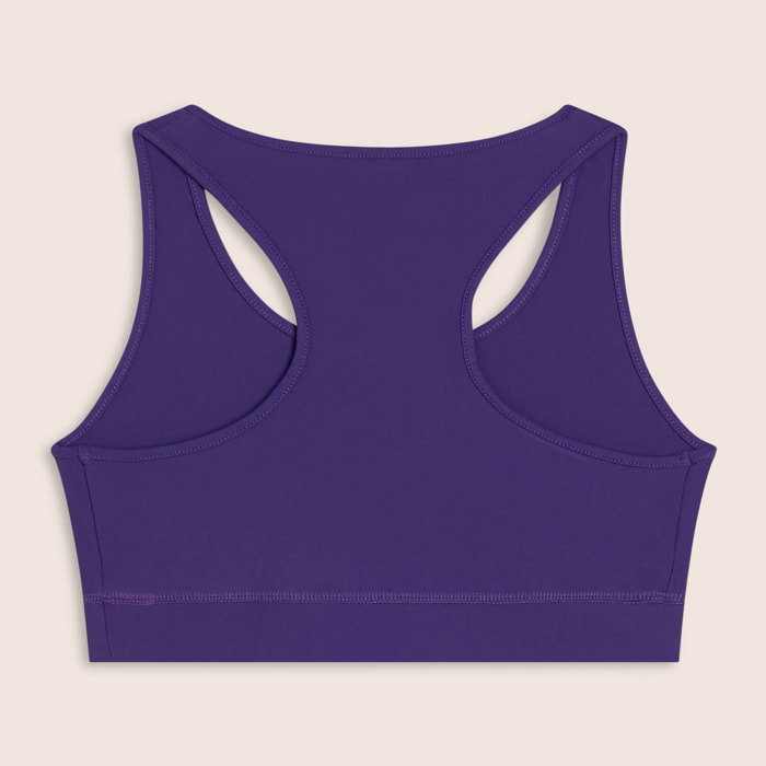 Top sportivo con retro vogatore elasticizzato