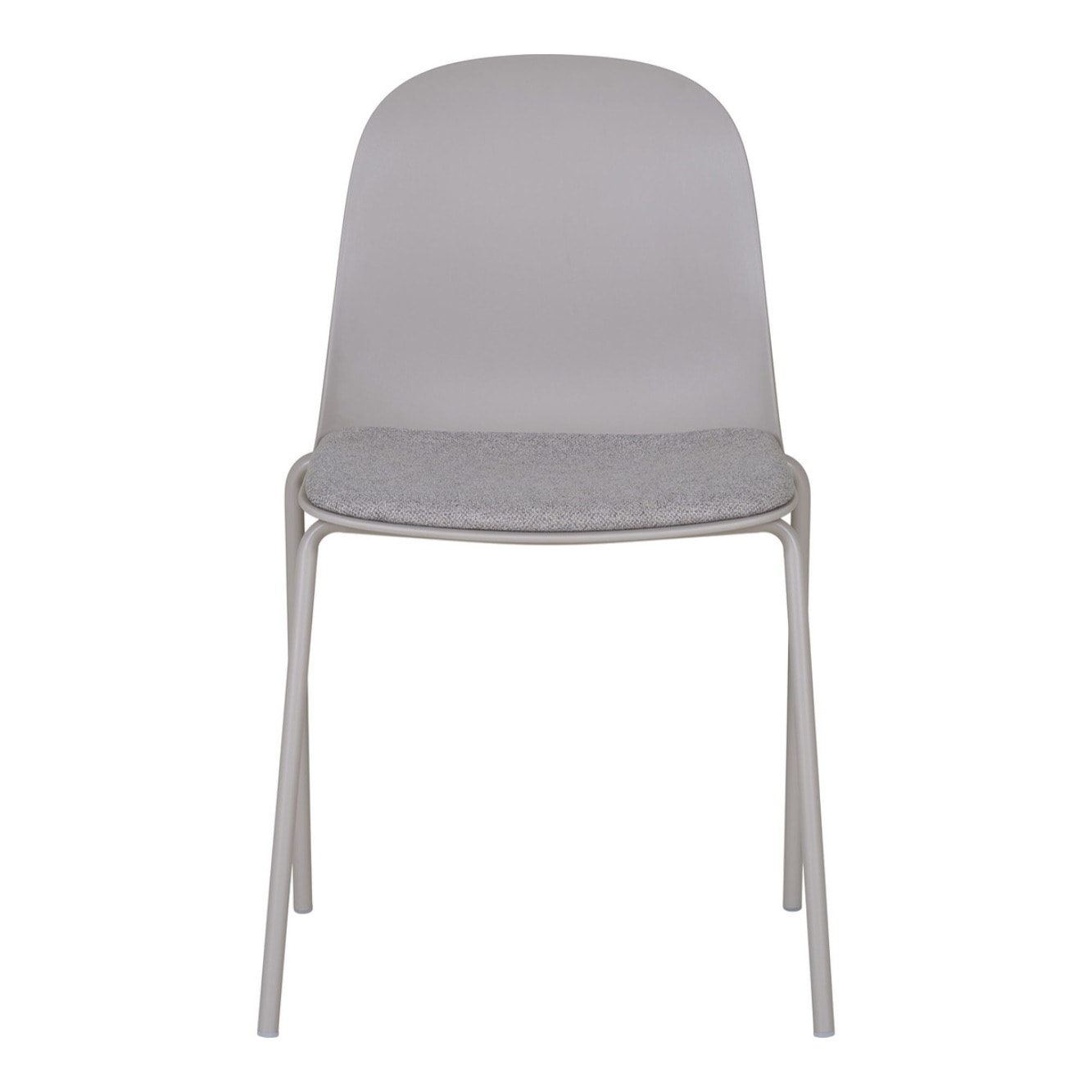 Set 2 sedie da pranzo Madalena in Grigio Chiaro con Gambe Grigie
