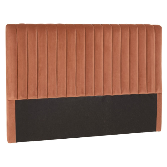 ARTHUR - Tête de lit rembourrée pour lits 140/160cm velours orange