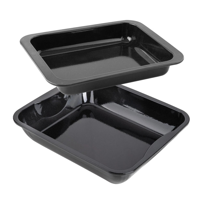 Lot de 2 plats à four rectangulaires 40 x 34 cm et 33 x 25 cm Zenker Special Cooking