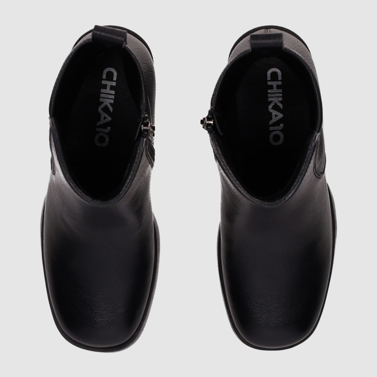 Botines de Piel - Negro - Tacón: 6 cm