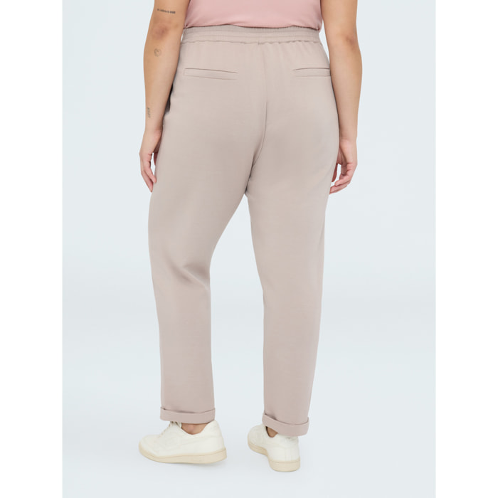 Fiorella Rubino - Pantaloni Carrot Fit in tessuto stretch - Grigio