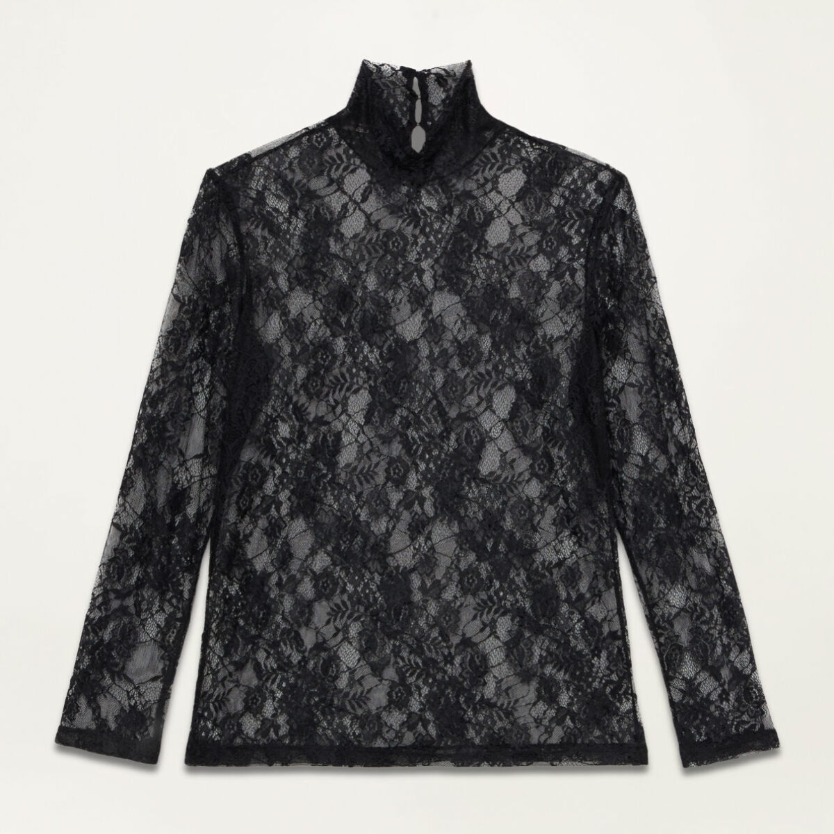 Oltre - Lupetto in pizzo see-through - Nero