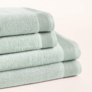 Set 4 Toallas Harmony Aqua - Zero Twist - 600 Gramos