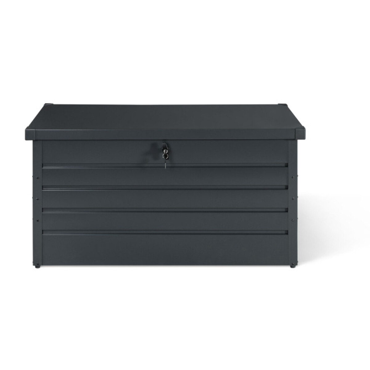 Coffre de jardin métal gris 350L