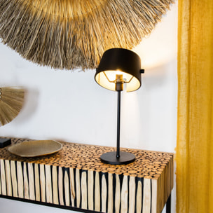 Lampe à poser en métal noir et doré TRENDY