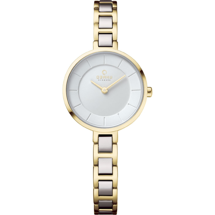 Orologio OBAKU bianco-acciaio