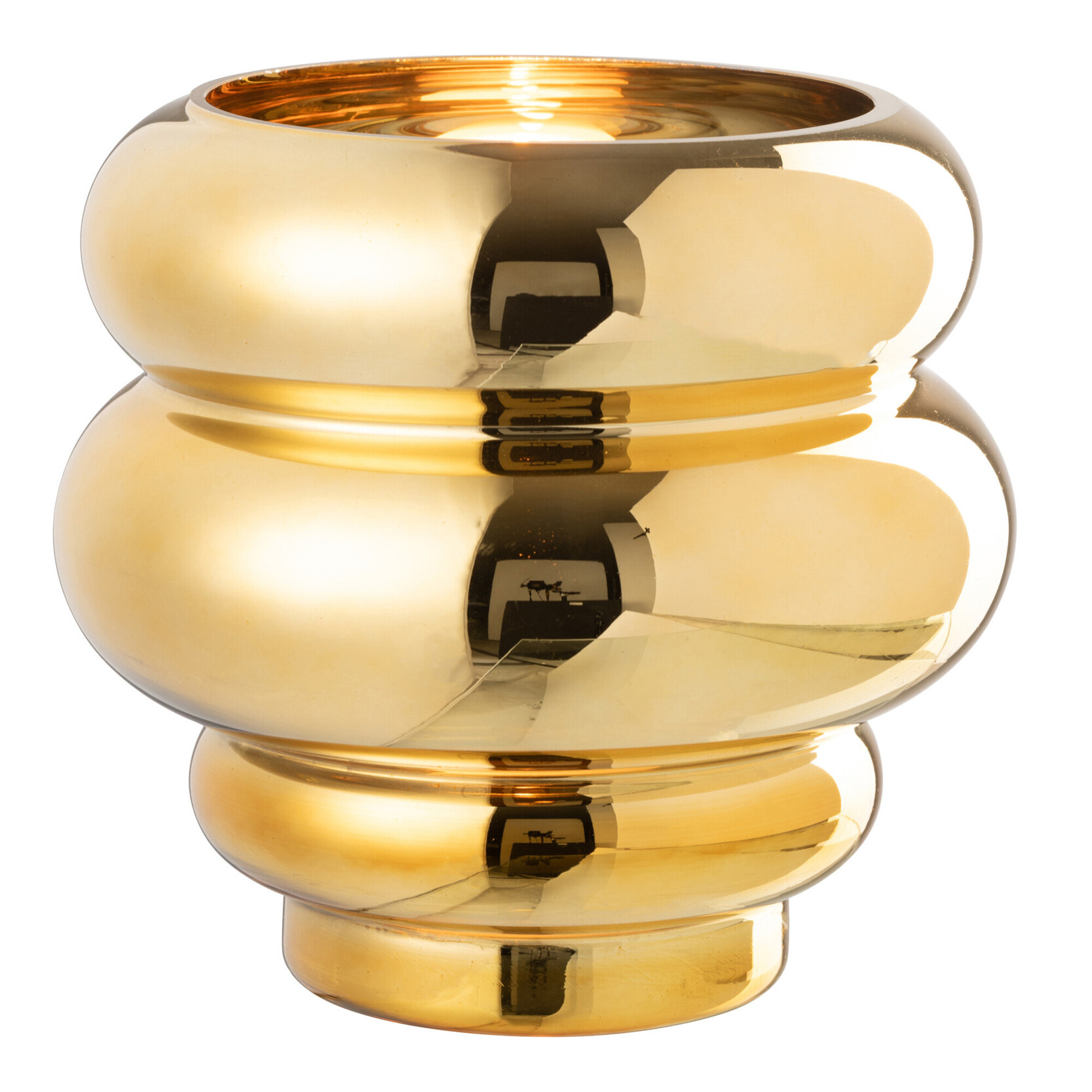 J-Line photophore/vase Cléa - verre - or - Ø 20 cm