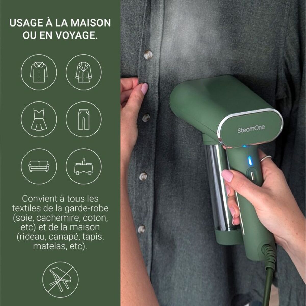 Défroisseur vapeur STEAMONE NS150G Karl Green