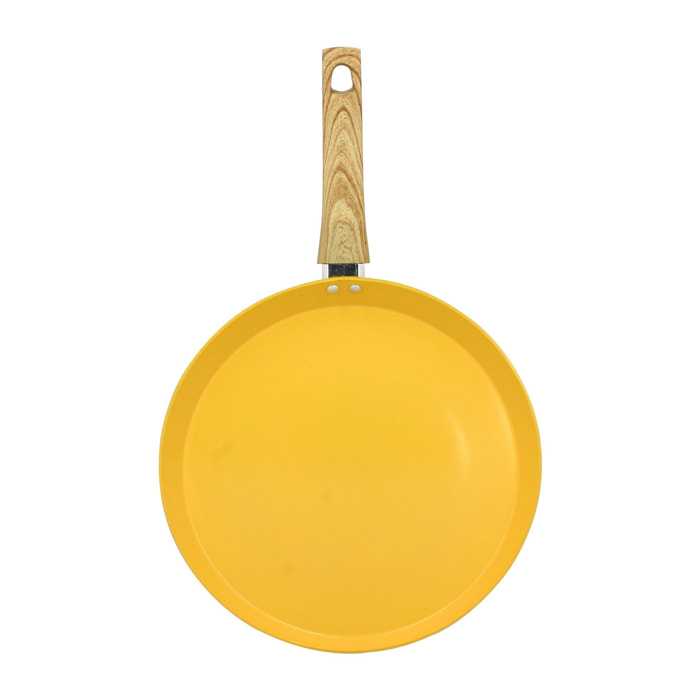 Galetière 32cm avec revêtement céramique jaune - tous feux  COLORAMA