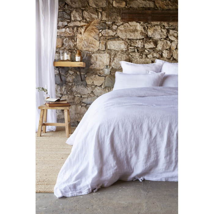 Housse de couette "Soline" Lin lavé - Couleur: Soline Craie