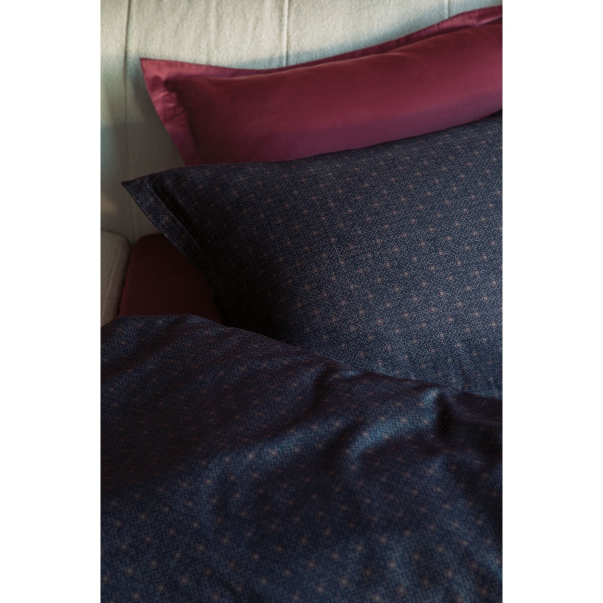 Parure housse de couette et taies oreiller 100% Satin de Coton imprimé