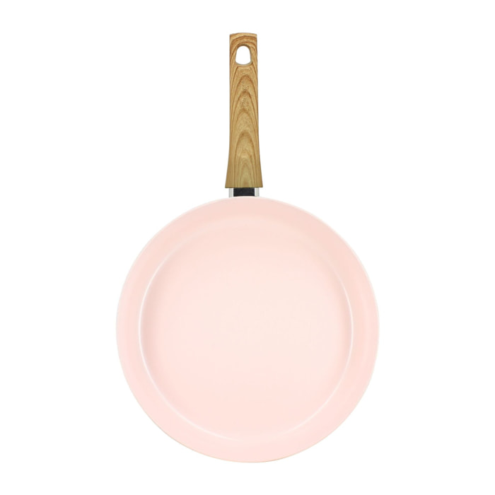 Poêle 28cm avec revêtement céramique rose - tous feux COLORAMA