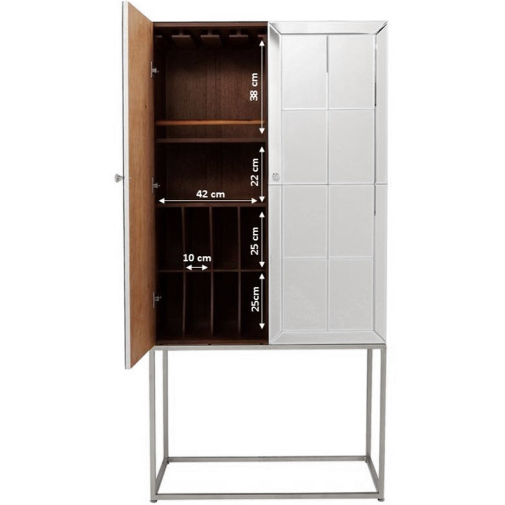 Armoire bar Luxury argent Kare Design