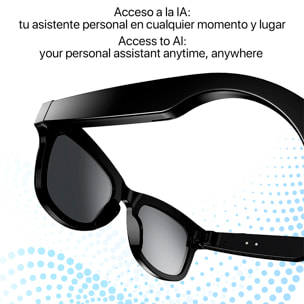 Occhiali intelligenti M01 PRO, fotocamera con flash integrato da 8 MPX, controllo della musica, intelligenza artificiale, traduzione di oltre 100 lingue in tempo reale.